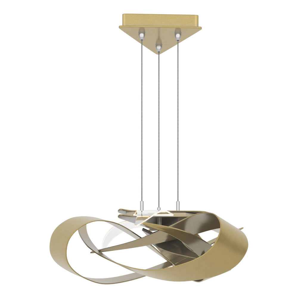 Hubbardton Forge - LED Pendant - Flux - Modern Brass- Union Lighting Luminaires Decor
