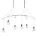 Hubbardton Forge - Six Light Pendant - Kiwi - Vintage Platinum- Union Lighting Luminaires Decor