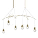 Hubbardton Forge - Six Light Pendant - Kiwi - Modern Brass- Union Lighting Luminaires Decor