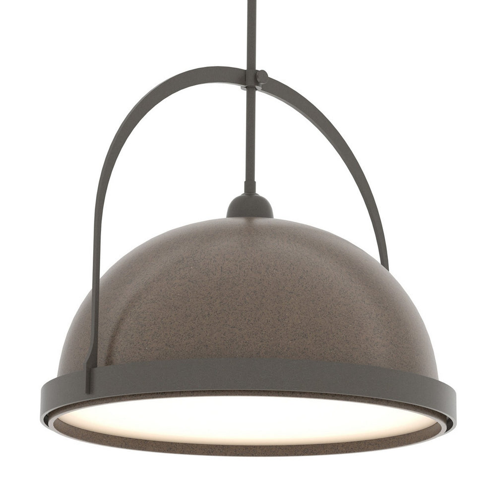 Hubbardton Forge - One Light Pendant - Atlas - Dark Smoke- Union Lighting Luminaires Decor