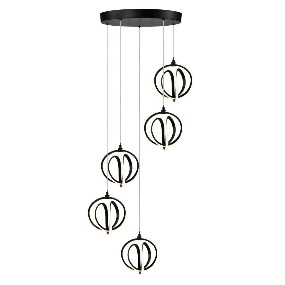 Artcraft Canada - LED Chandelier - Rose - Black- Union Lighting Luminaires Decor