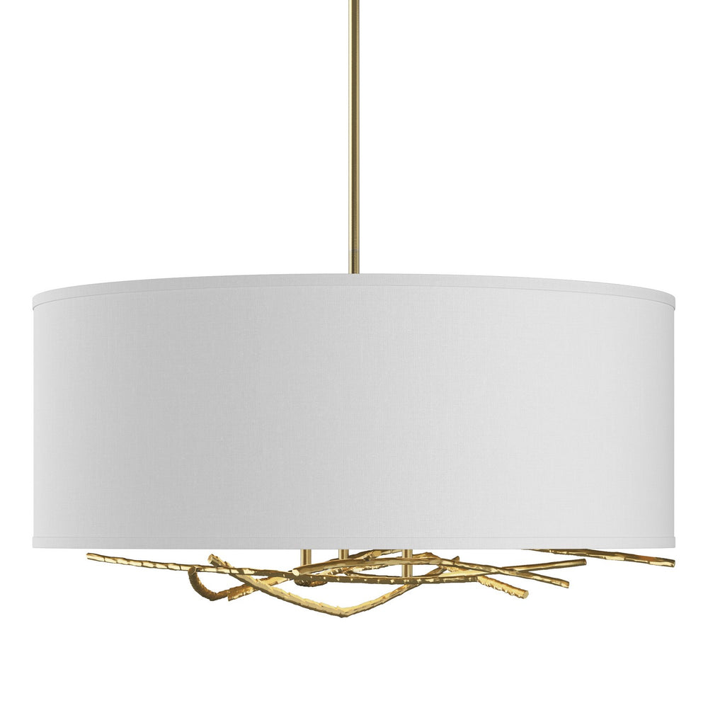Hubbardton Forge - Three Light Pendant - Brindille - Modern Brass- Union Lighting Luminaires Decor
