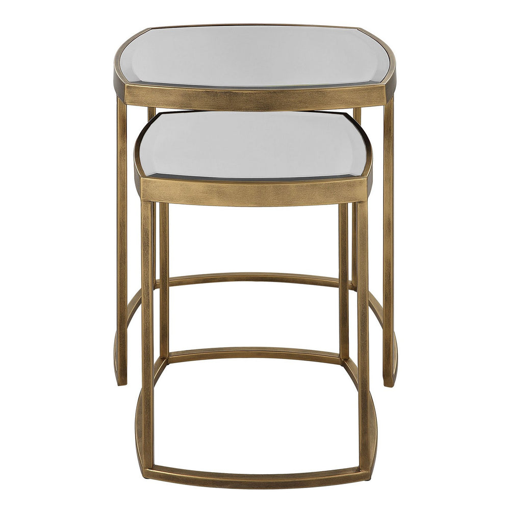 Uttermost - Nesting Tables, Set Of 2 - Vista - Antique Gold- Union Lighting Luminaires Decor