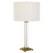 Uttermost - One Light Table Lamp - Crystal Column - Antique Brass- Union Lighting Luminaires Decor