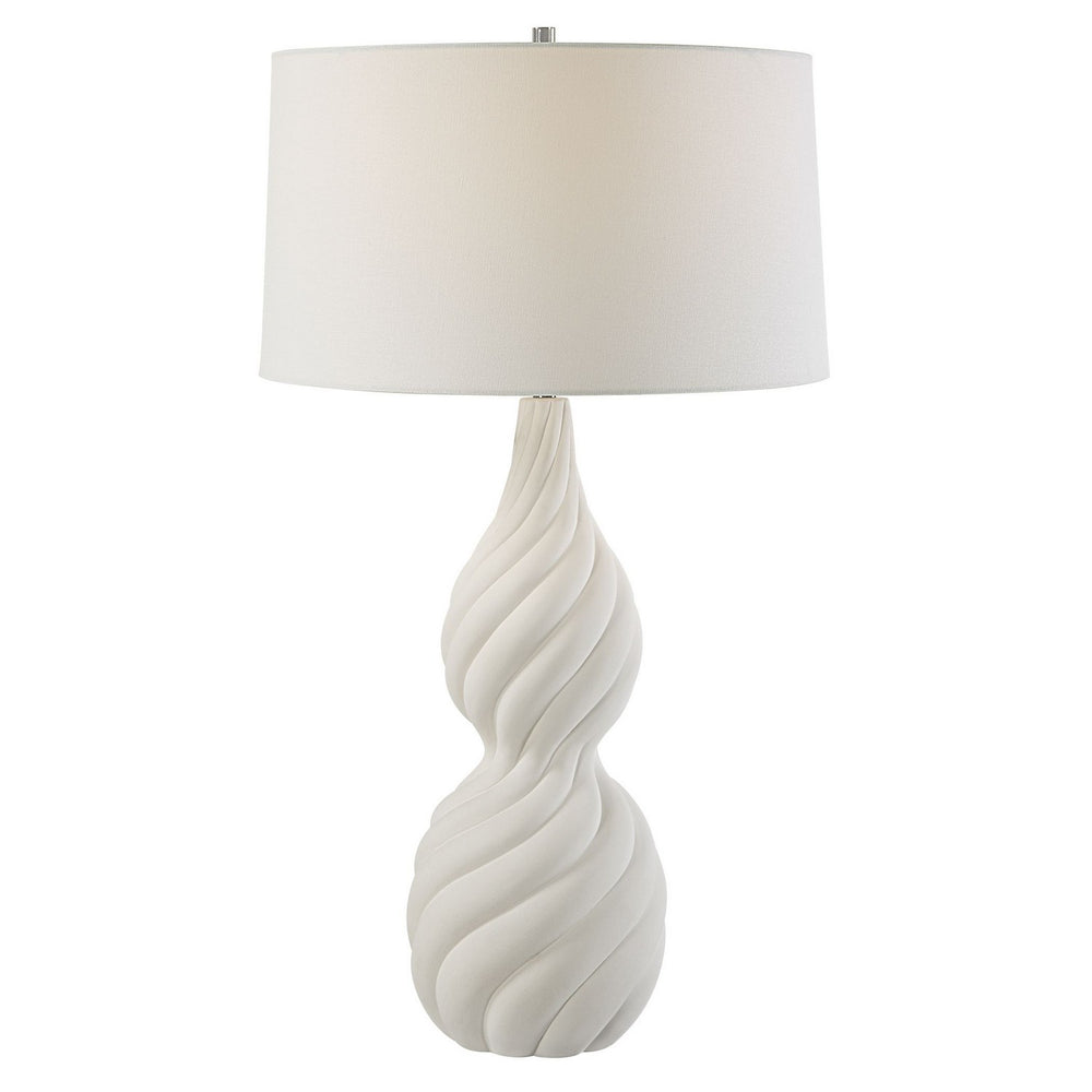 Uttermost - One Light Table Lamp - Twisted Swirl - Polished Nickel- Union Lighting Luminaires Decor