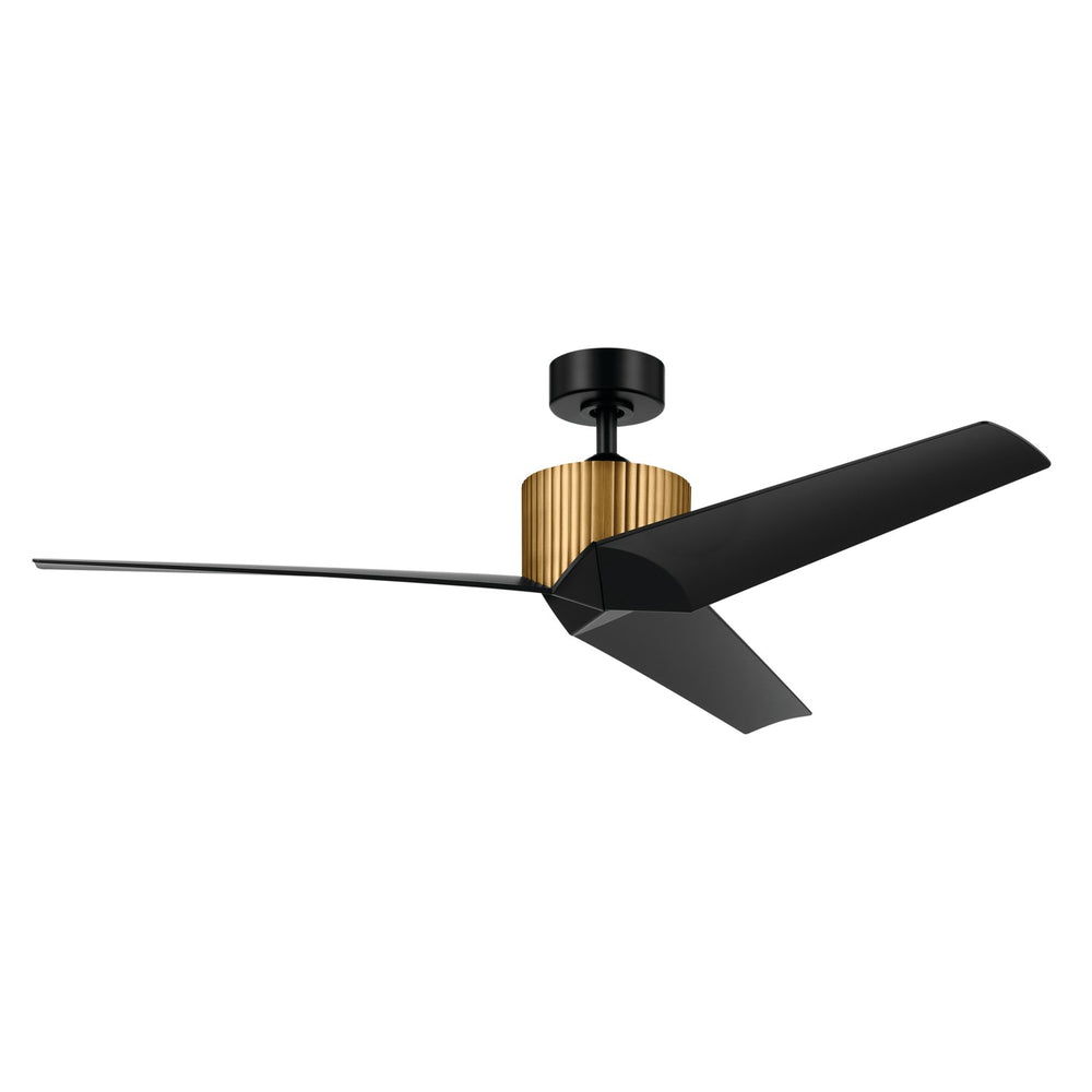 Kichler Canada - 56"Ceiling Fan - Almere - Natural Brass- Union Lighting Luminaires Decor