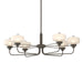Hubbardton Forge - Six Light Pendant - Nola - Dark Smoke- Union Lighting Luminaires Decor