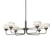 Hubbardton Forge - Six Light Pendant - Nola - Dark Smoke- Union Lighting Luminaires Decor