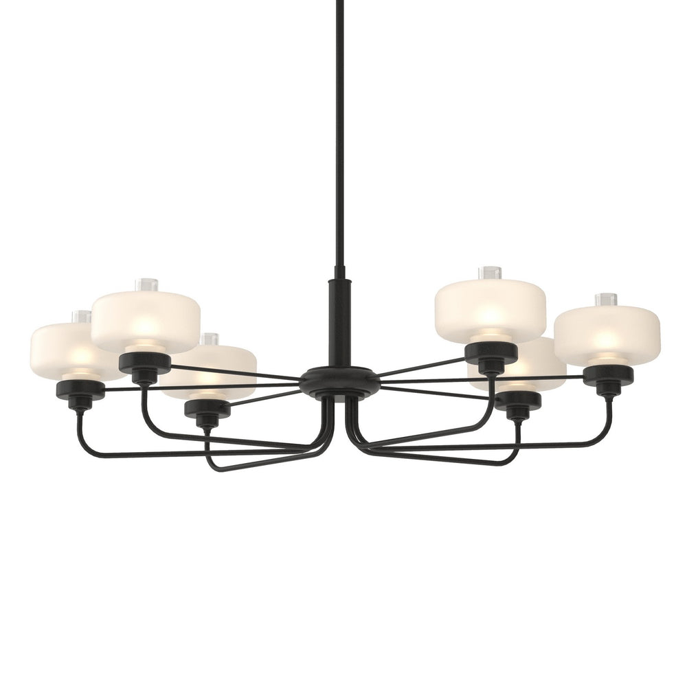 Hubbardton Forge - Six Light Pendant - Nola - Black- Union Lighting Luminaires Decor