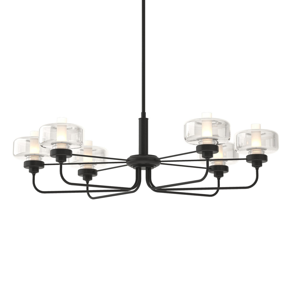 Hubbardton Forge - Six Light Pendant - Nola - Black- Union Lighting Luminaires Decor