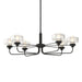 Hubbardton Forge - Six Light Pendant - Nola - Black- Union Lighting Luminaires Decor