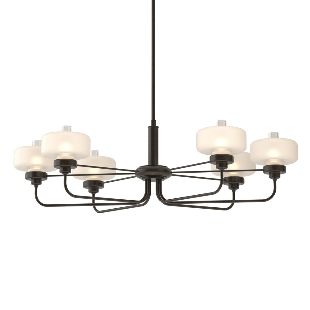 Hubbardton Forge - Six Light Pendant - Nola - Oil Rubbed Bronze- Union Lighting Luminaires Decor