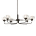 Hubbardton Forge - Six Light Pendant - Nola - Oil Rubbed Bronze- Union Lighting Luminaires Decor
