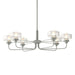 Hubbardton Forge - Six Light Pendant - Nola - Vintage Platinum- Union Lighting Luminaires Decor