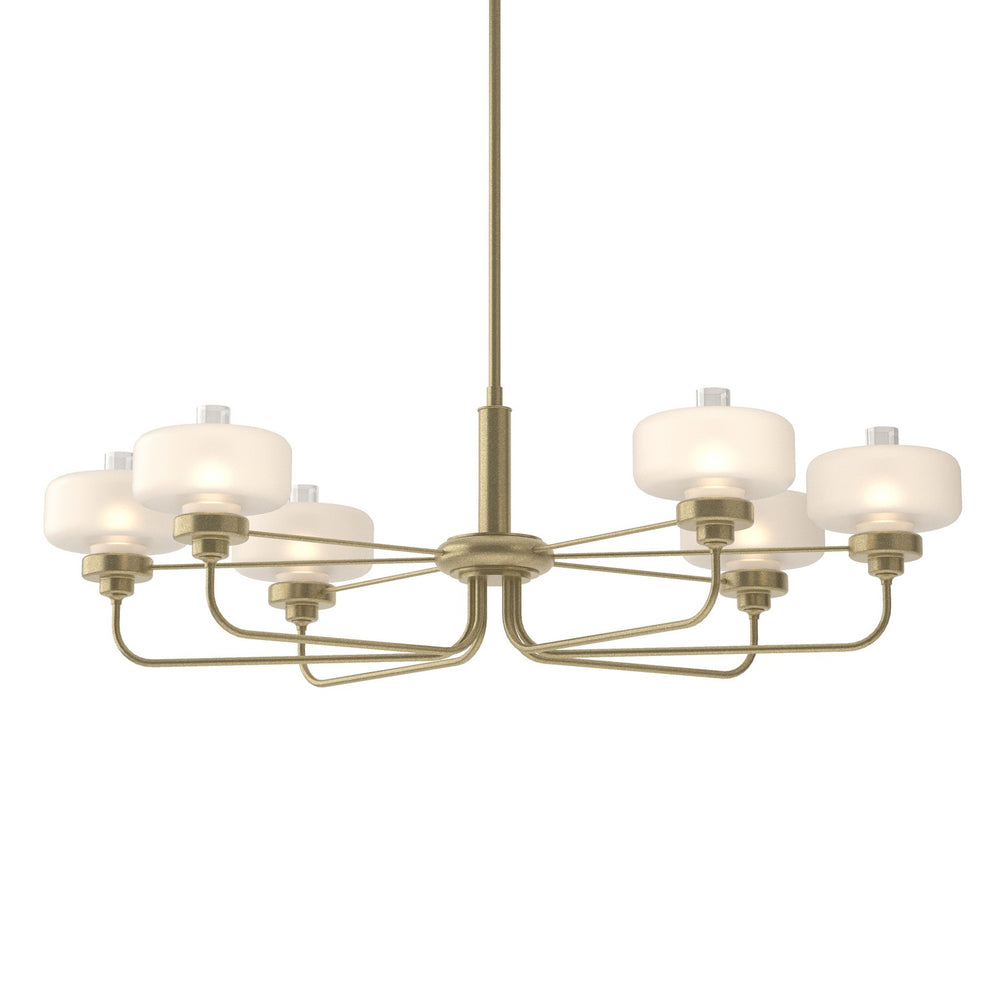 Hubbardton Forge - Six Light Pendant - Nola - Soft Gold- Union Lighting Luminaires Decor