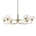 Hubbardton Forge - Six Light Pendant - Nola - Soft Gold- Union Lighting Luminaires Decor