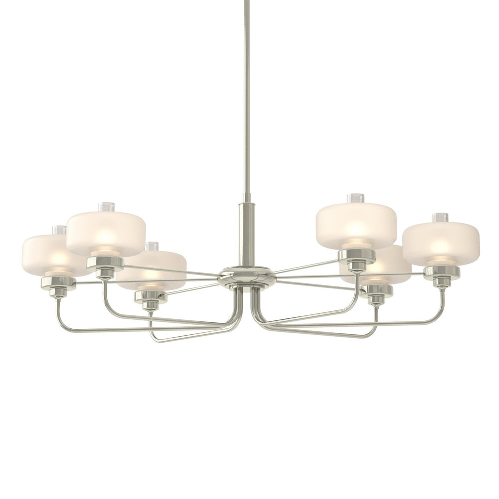 Hubbardton Forge - Six Light Pendant - Nola - Sterling- Union Lighting Luminaires Decor