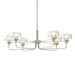 Hubbardton Forge - Six Light Pendant - Nola - Sterling- Union Lighting Luminaires Decor