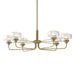 Hubbardton Forge - Six Light Pendant - Nola - Modern Brass- Union Lighting Luminaires Decor