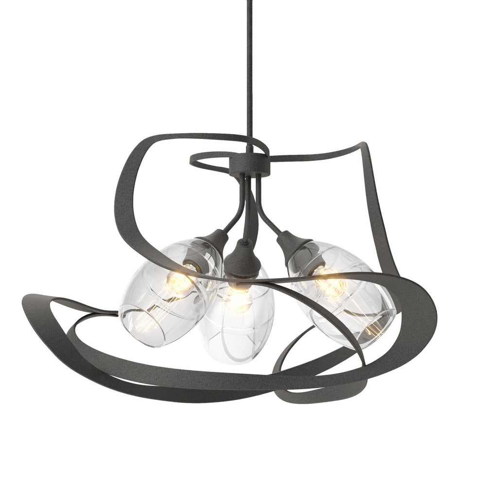 Hubbardton Forge - Three Light Pendant - Nest - Natural Iron- Union Lighting Luminaires Decor
