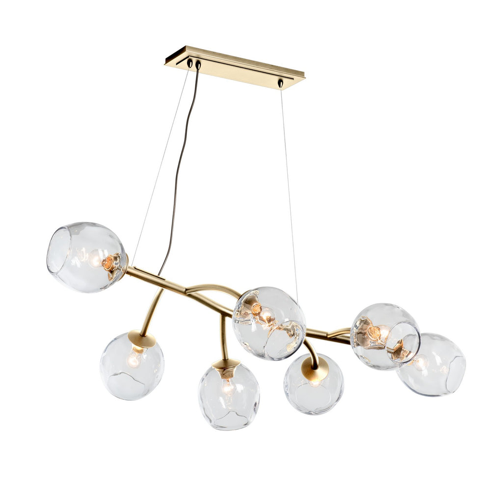 Hubbardton Forge - Seven Light Pendant - Vine - Modern Brass- Union Lighting Luminaires Decor