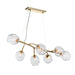 Hubbardton Forge - Seven Light Pendant - Vine - Modern Brass- Union Lighting Luminaires Decor