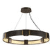 Hubbardton Forge - Six Light Pendant - Aura - Bronze- Union Lighting Luminaires Decor