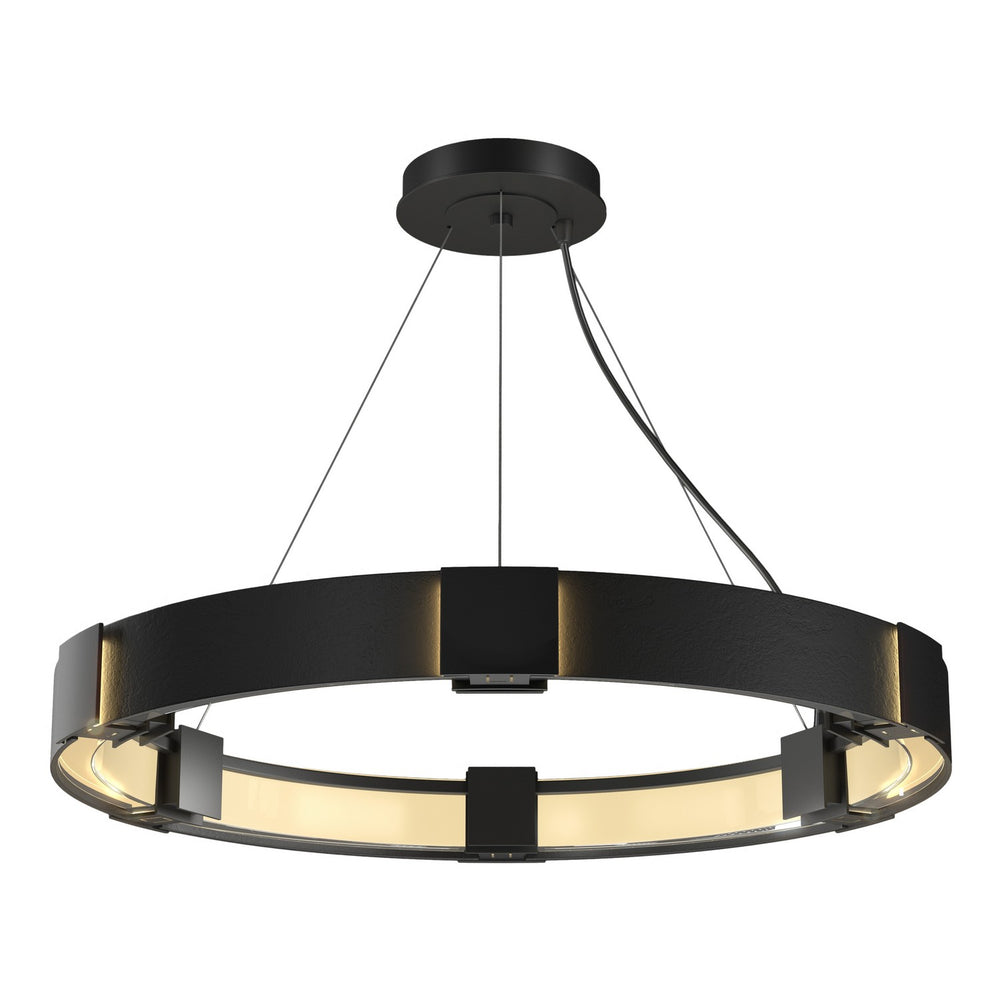 Hubbardton Forge - Six Light Pendant - Aura - Black- Union Lighting Luminaires Decor