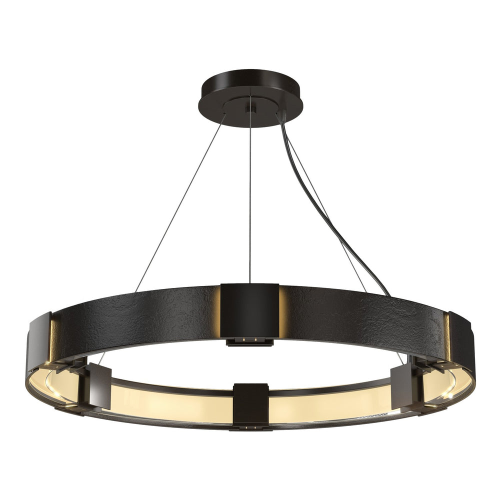 Hubbardton Forge - Six Light Pendant - Aura - Oil Rubbed Bronze- Union Lighting Luminaires Decor