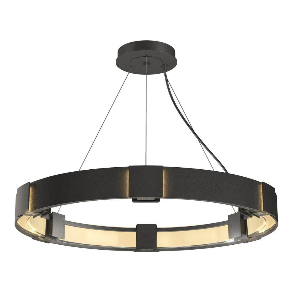 Hubbardton Forge - Six Light Pendant - Aura - Natural Iron- Union Lighting Luminaires Decor