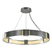 Hubbardton Forge - Six Light Pendant - Aura - Vintage Platinum- Union Lighting Luminaires Decor