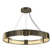 Hubbardton Forge - Six Light Pendant - Aura - Soft Gold- Union Lighting Luminaires Decor