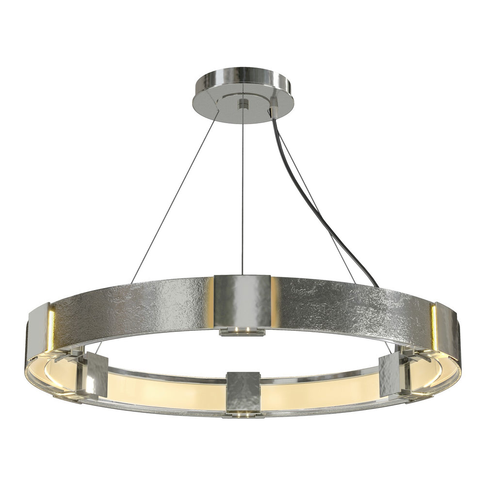 Hubbardton Forge - Six Light Pendant - Aura - Sterling- Union Lighting Luminaires Decor