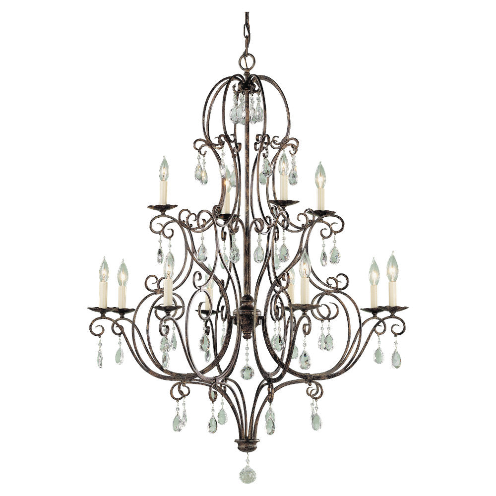 Generation Lighting Canada - 12 Light Chandelier - Chateau - Mocha Bronze- Union Lighting Luminaires Decor