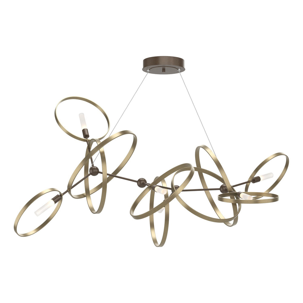Hubbardton Forge - Six Light Pendant - Celesse - Bronze- Union Lighting Luminaires Decor