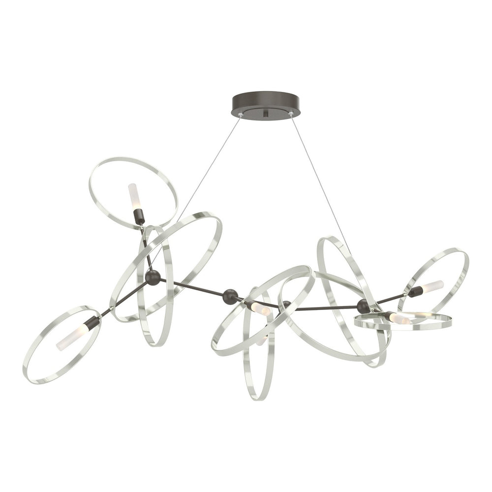 Hubbardton Forge - Six Light Pendant - Celesse - Dark Smoke- Union Lighting Luminaires Decor