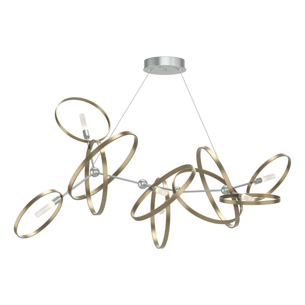 Hubbardton Forge - Six Light Pendant - Celesse - Vintage Platinum- Union Lighting Luminaires Decor