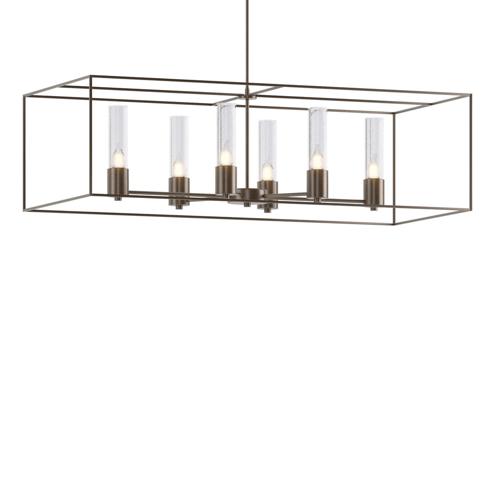 Hubbardton Forge - Six Light Pendant - Portico - Bronze- Union Lighting Luminaires Decor
