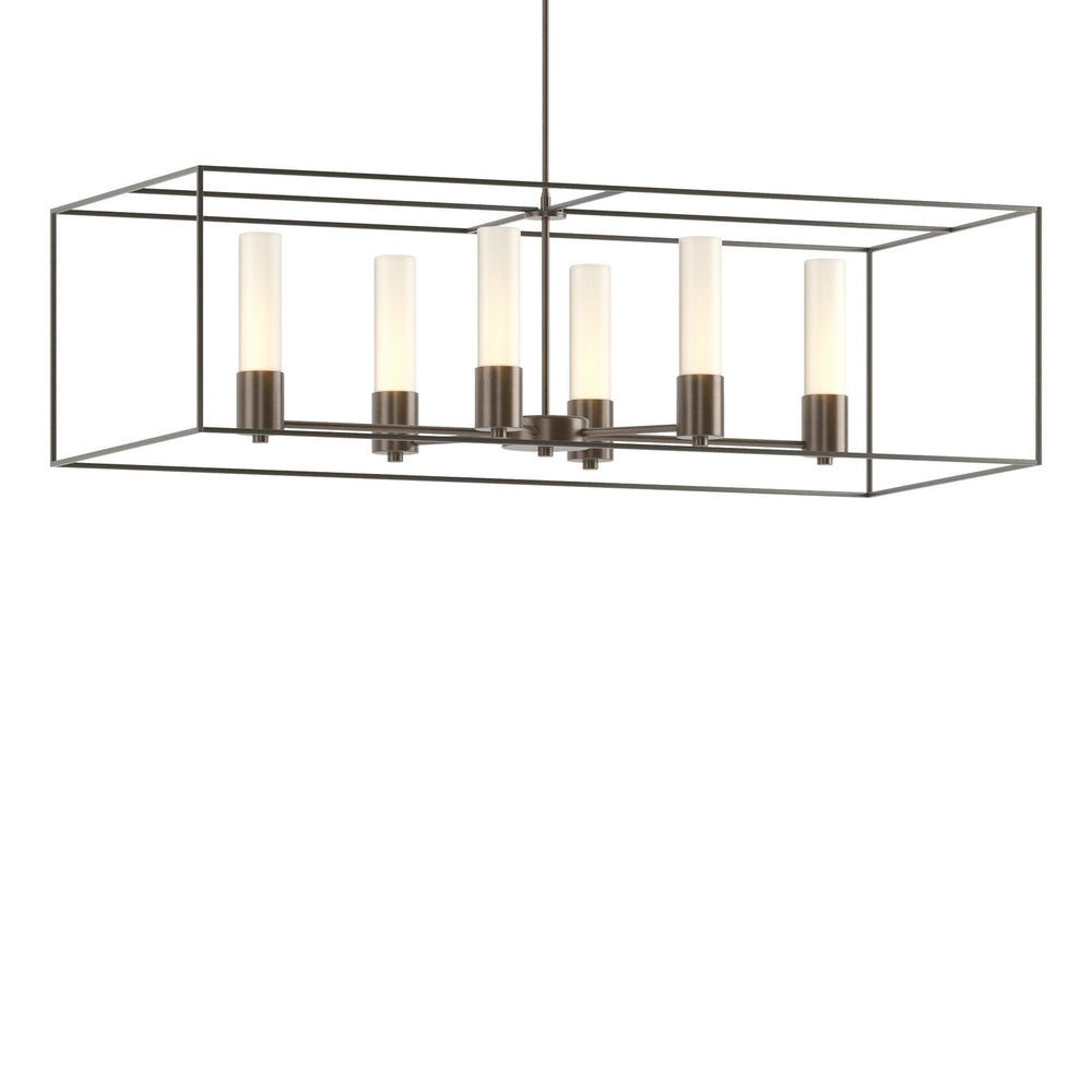 Hubbardton Forge - Six Light Pendant - Portico - Bronze- Union Lighting Luminaires Decor
