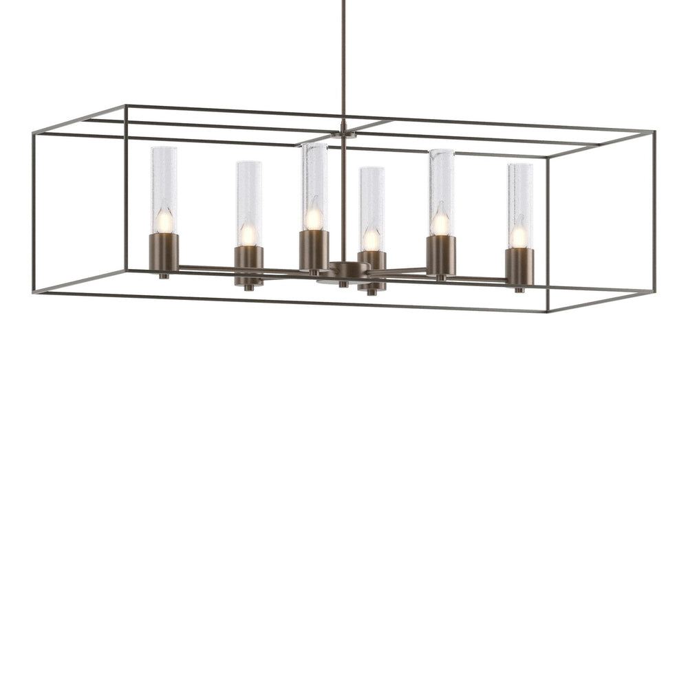 Hubbardton Forge - Six Light Pendant - Portico - Bronze- Union Lighting Luminaires Decor