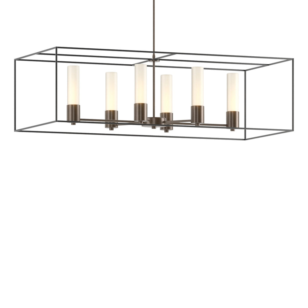 Hubbardton Forge - Six Light Pendant - Portico - Bronze- Union Lighting Luminaires Decor