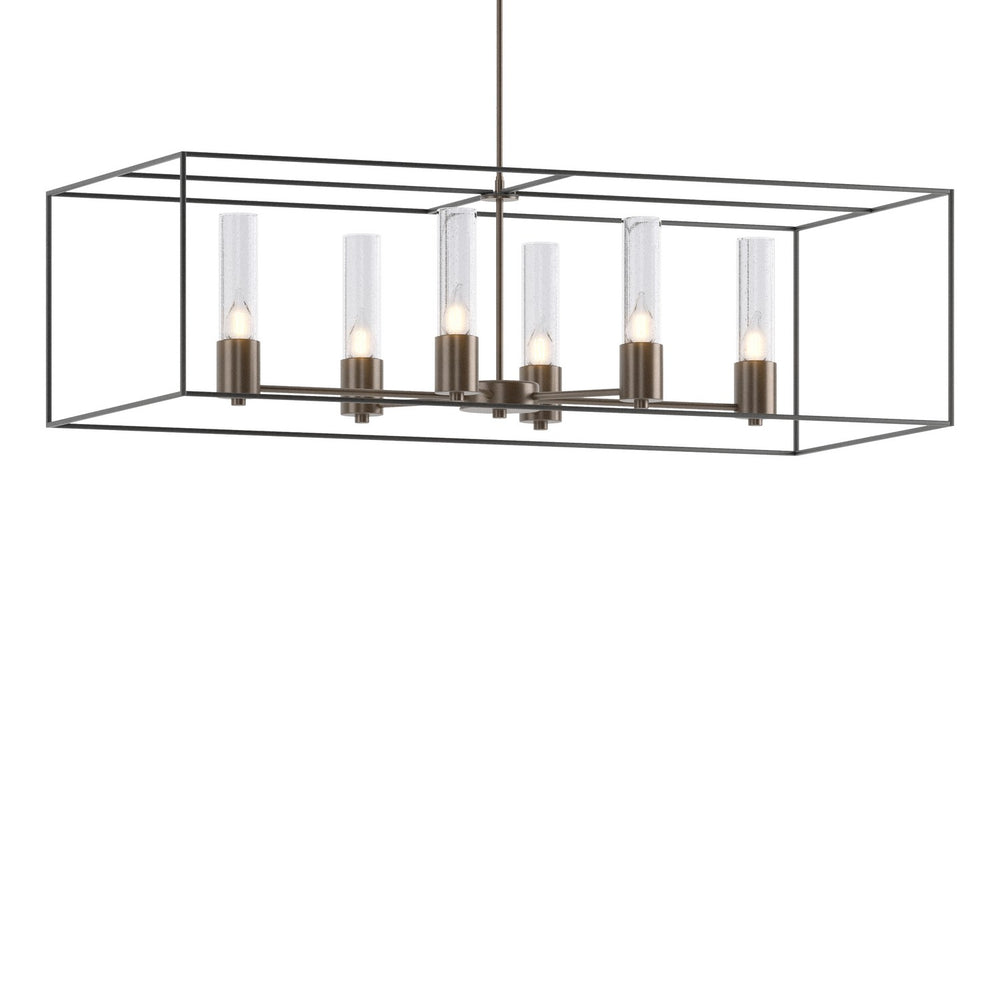 Hubbardton Forge - Six Light Pendant - Portico - Bronze- Union Lighting Luminaires Decor