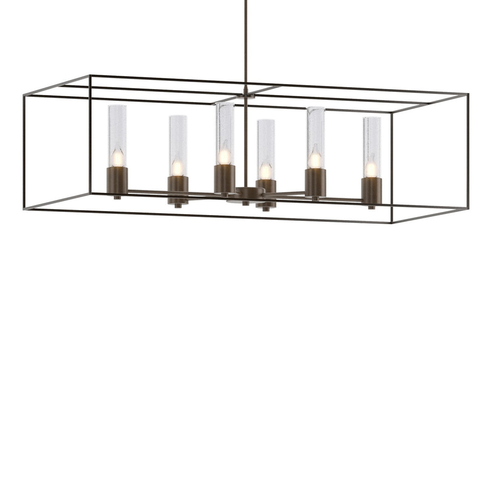 Hubbardton Forge - Six Light Pendant - Portico - Bronze- Union Lighting Luminaires Decor