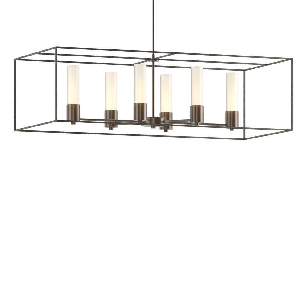Hubbardton Forge - Six Light Pendant - Portico - Bronze- Union Lighting Luminaires Decor