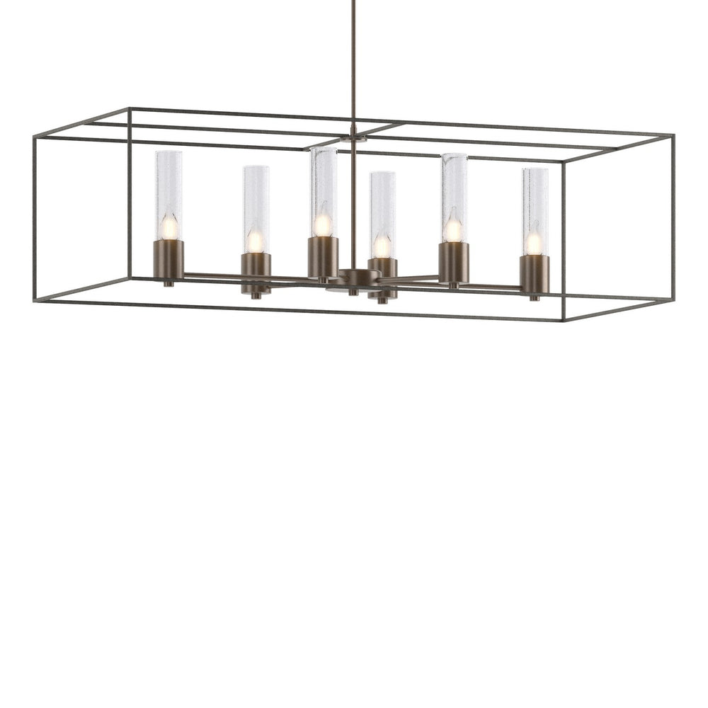 Hubbardton Forge - Six Light Pendant - Portico - Bronze- Union Lighting Luminaires Decor