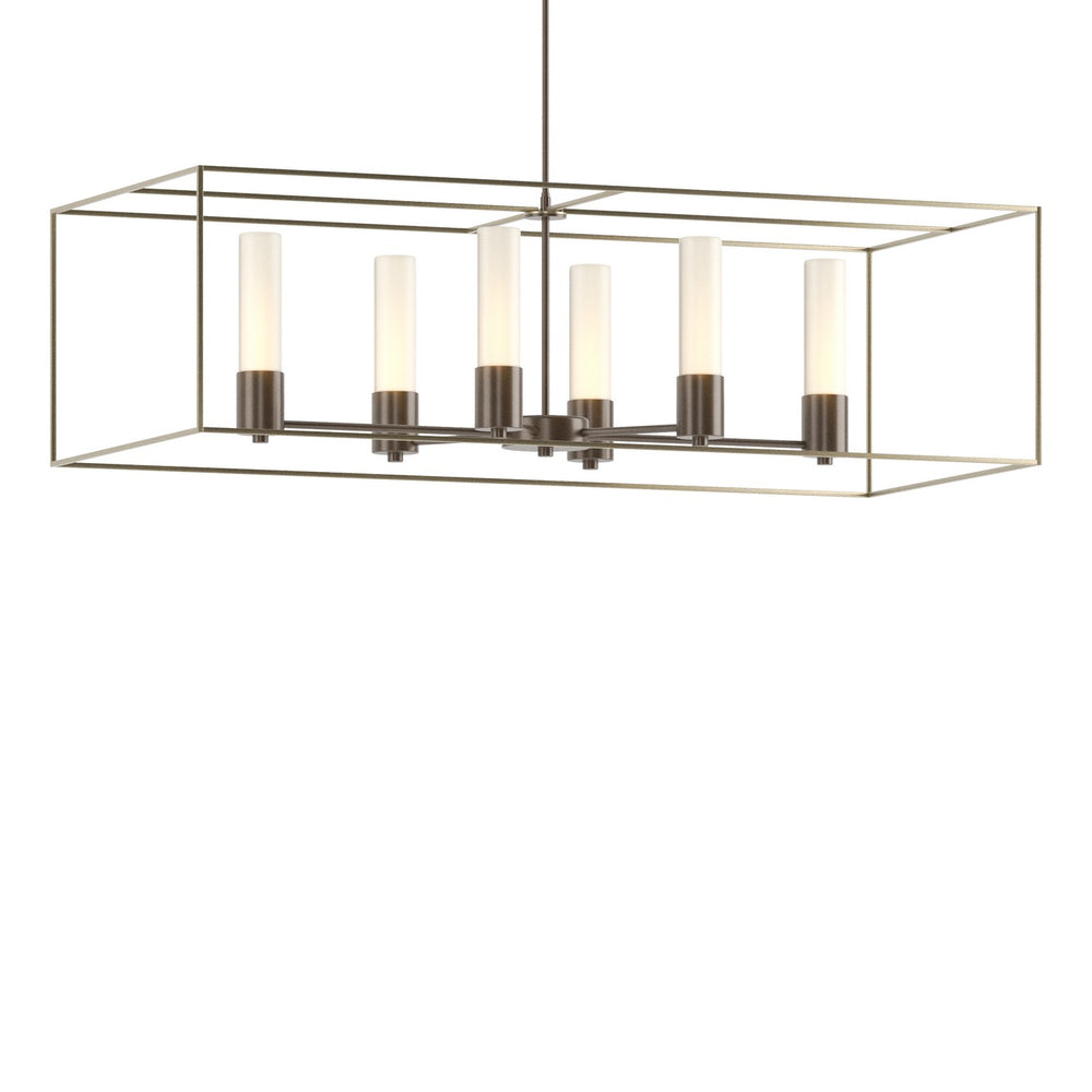 Hubbardton Forge - Six Light Pendant - Portico - Bronze- Union Lighting Luminaires Decor
