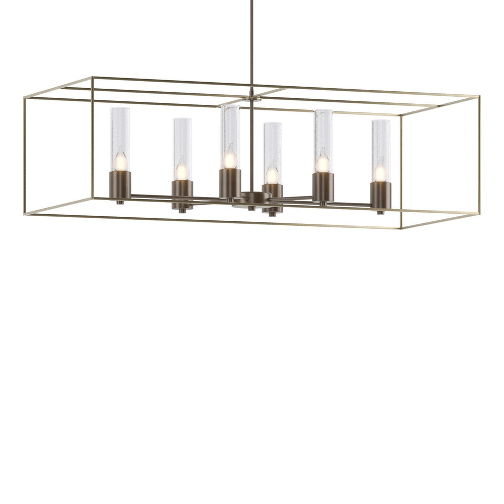 Hubbardton Forge - Six Light Pendant - Portico - Bronze- Union Lighting Luminaires Decor