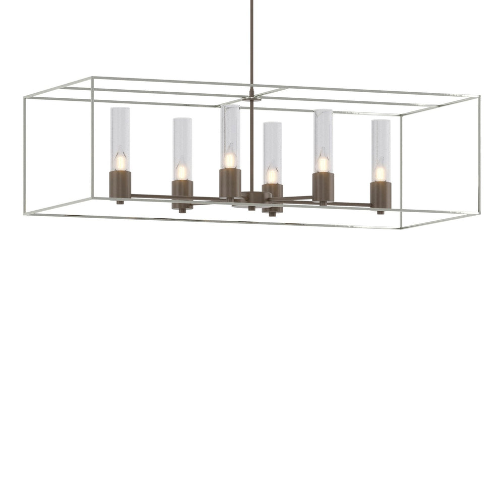 Hubbardton Forge - Six Light Pendant - Portico - Bronze- Union Lighting Luminaires Decor