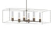 Hubbardton Forge - Six Light Pendant - Portico - Bronze- Union Lighting Luminaires Decor