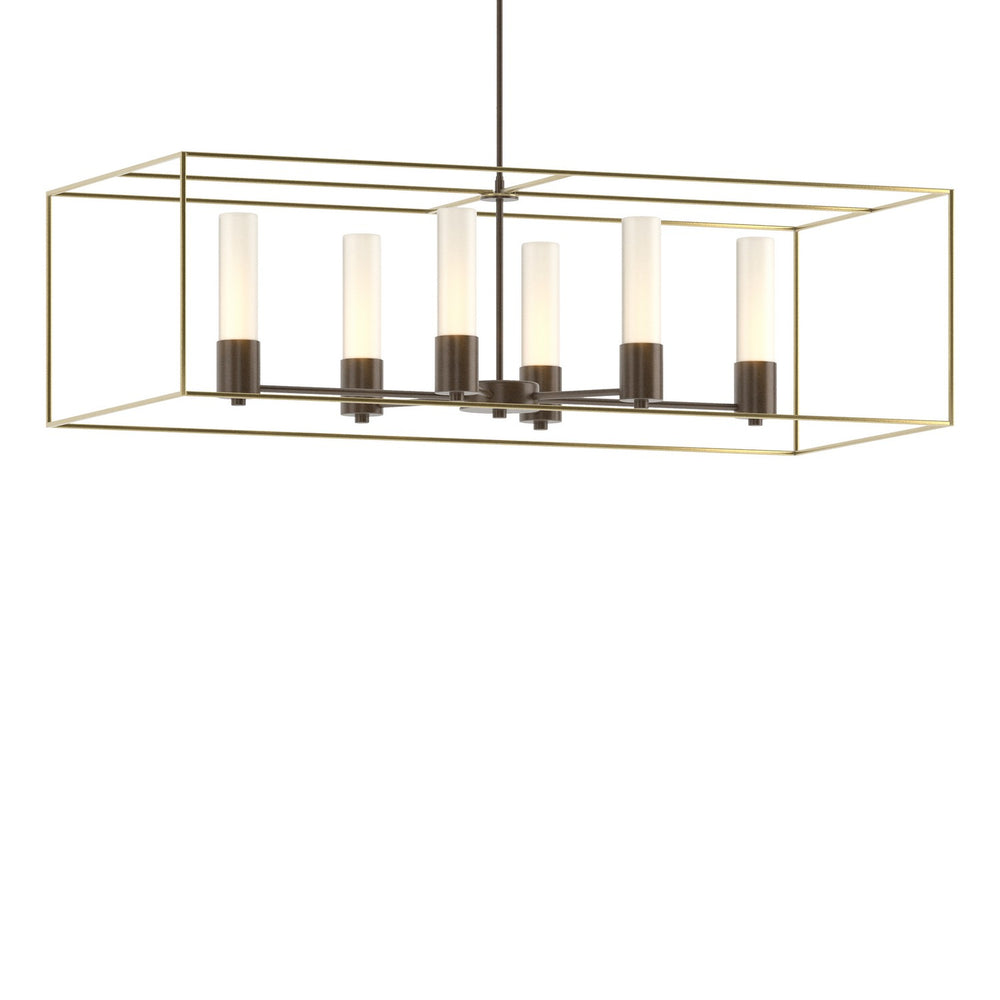 Hubbardton Forge - Six Light Pendant - Portico - Bronze- Union Lighting Luminaires Decor